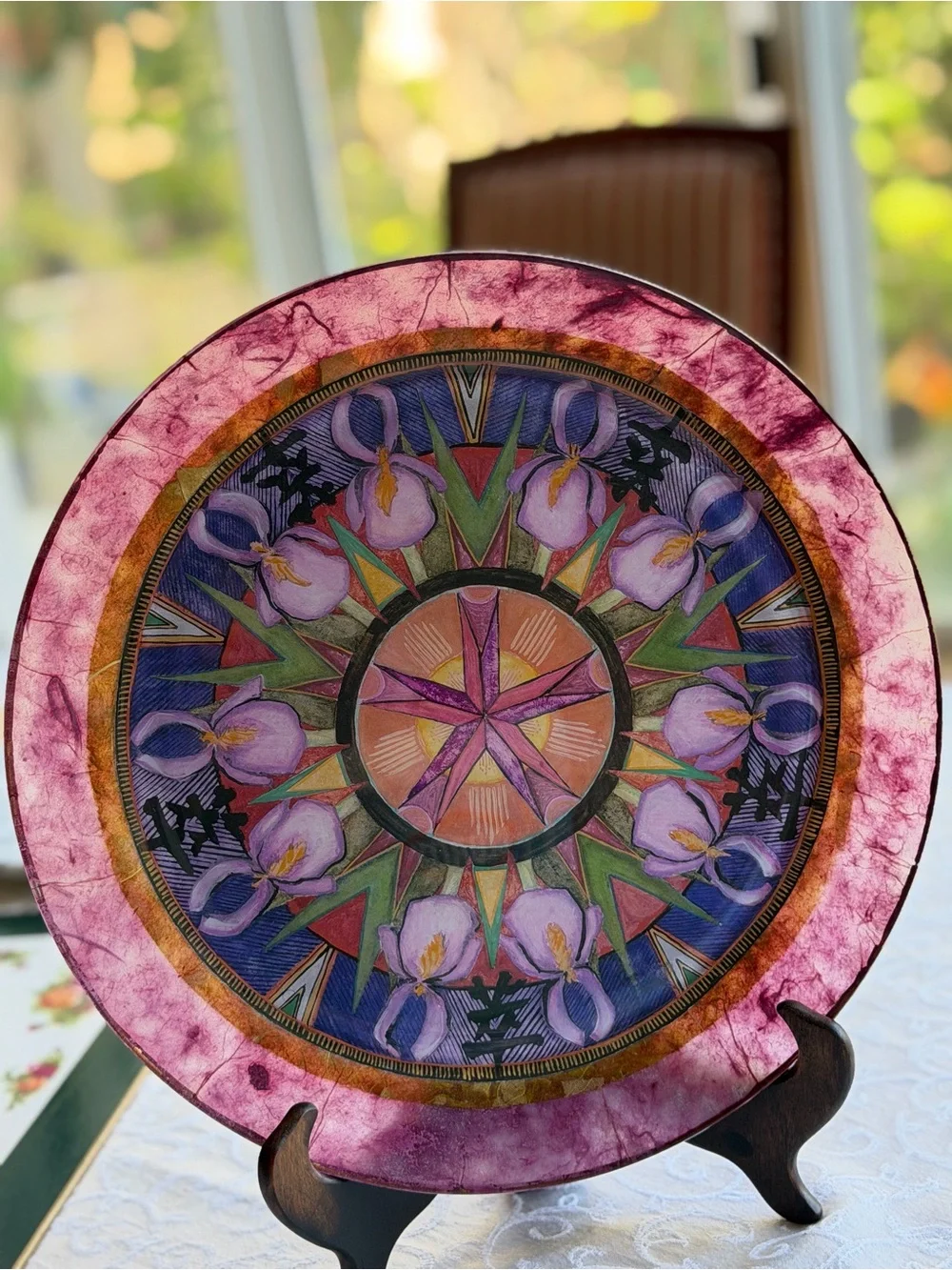 Mandala Art Plate limited edition 9/100 by Jo Thomas Blaine “Assembling “ 13”